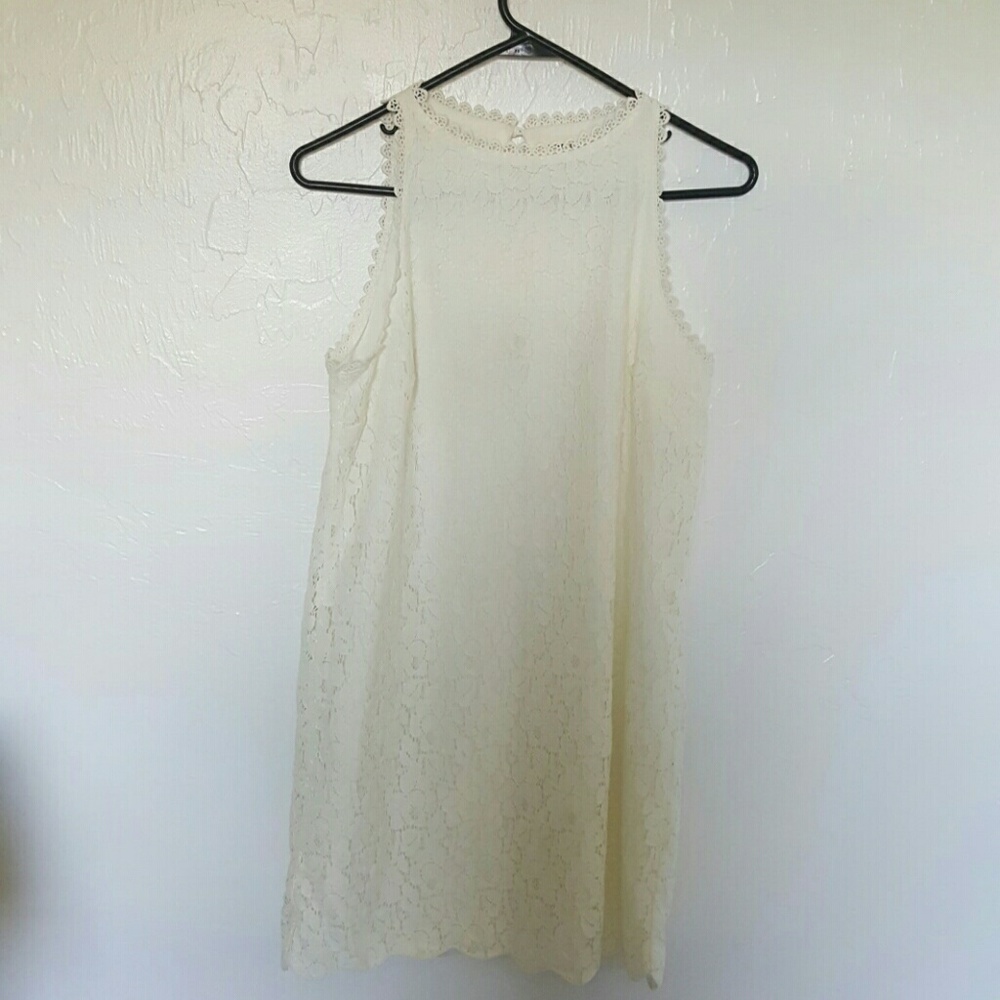 Anthropologie Monteau lace cream dress size S